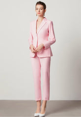 Pink Satin Single Button Blazer